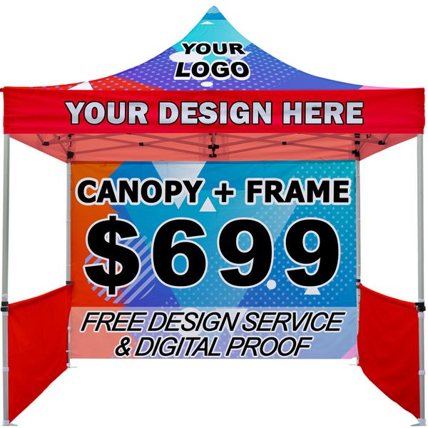 Custom Instant Shelter Canopy Tents - Full Color Printing