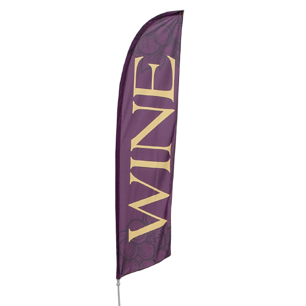 WINERY Vineyard Wine Swooper Flag Tall Vertical Feather Bow Flutter Banner Sign 