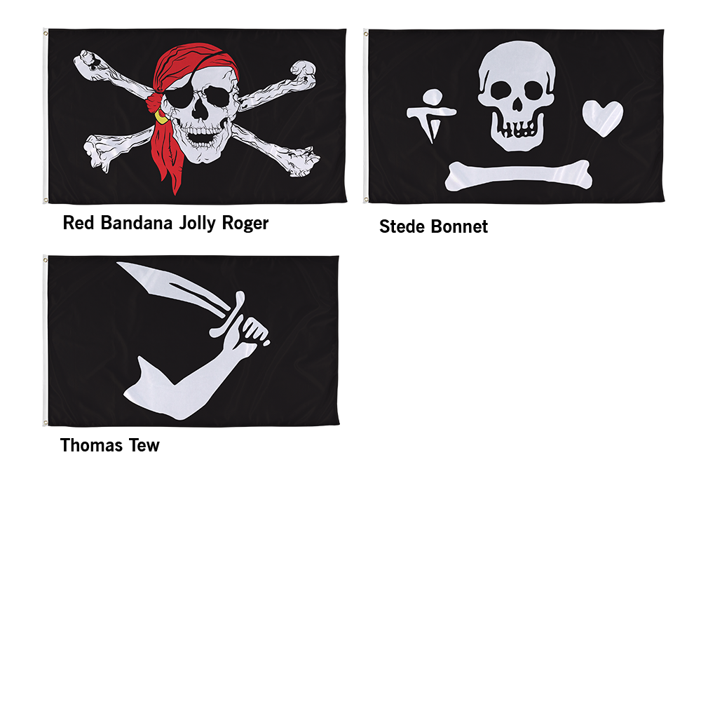 CROSSED SABRES PIRATE BUNTING 9 metres 30 flags Polyester flag PIRATES 