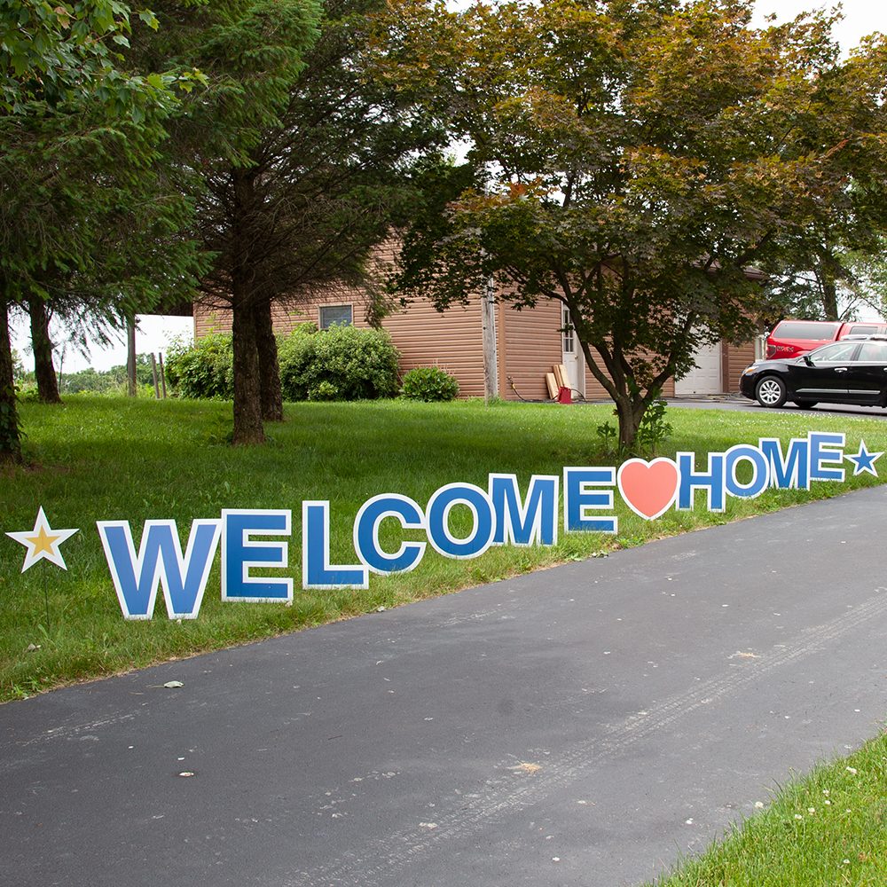 Welcome Home Yard Sign