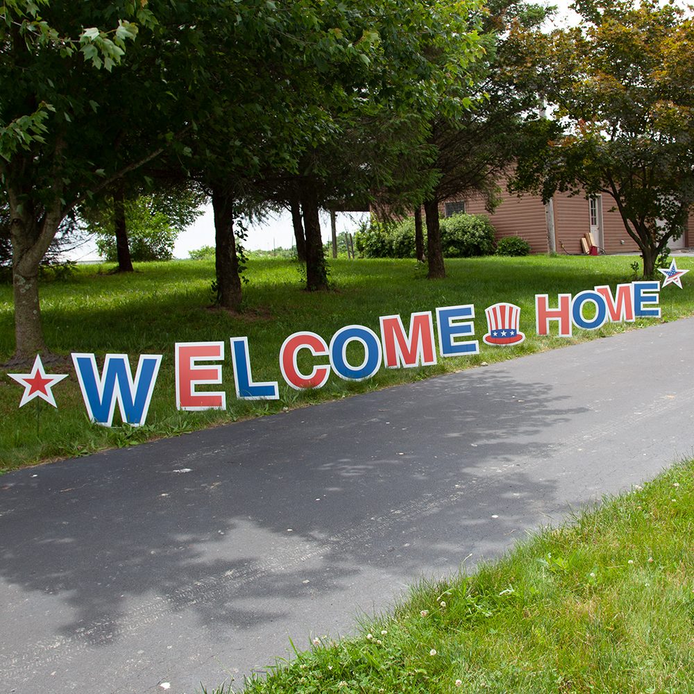Welcome Home Yard Sign