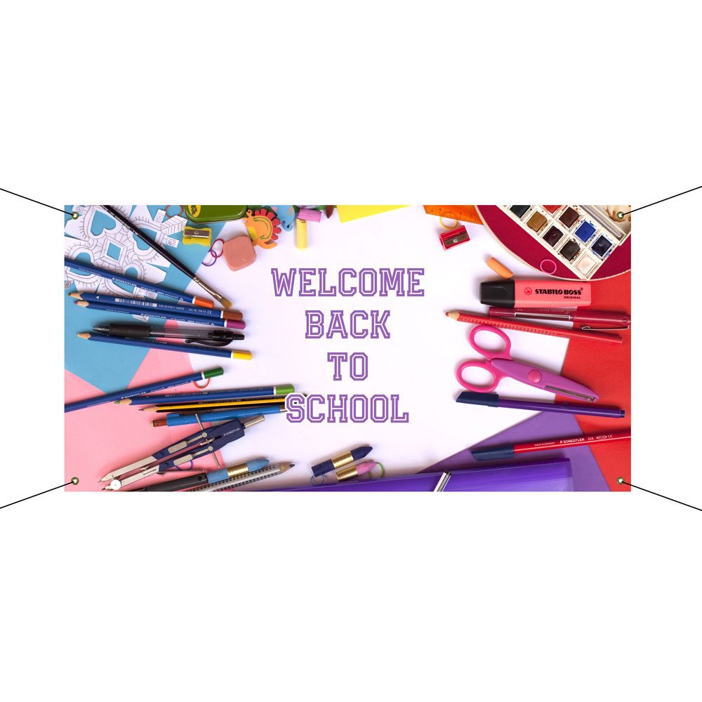 WELCOME BACK TO SCHOOL CUSTOMIZE Advertising Vinyl Banner Flag Sign Many Sizes 