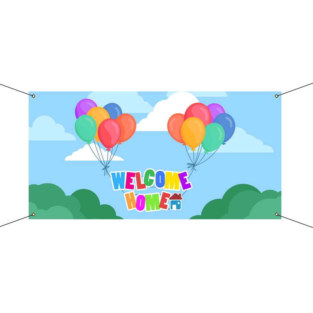 Welcome Home Flag Military Banner Party Backdrop