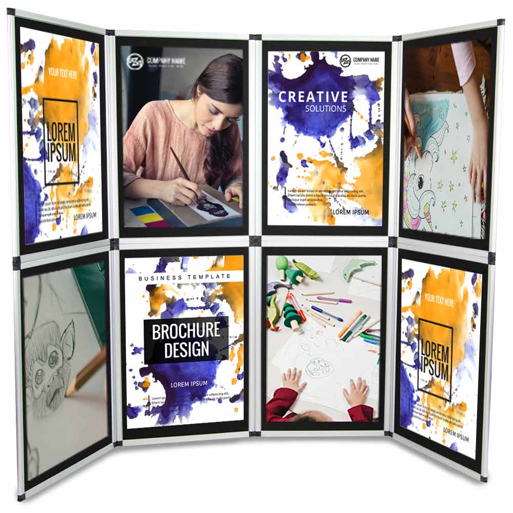 Folding Portable Display Board Exhibition Trade Show Presentation with Carry Bag 