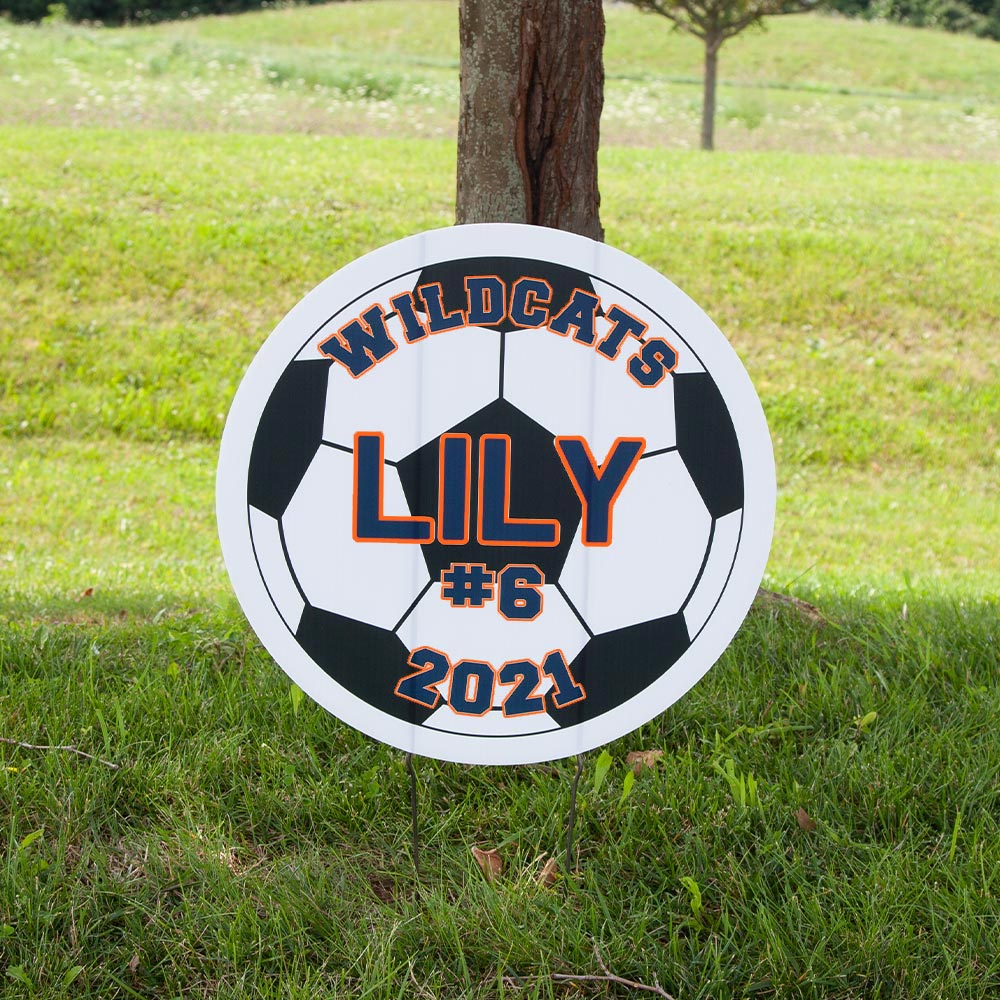 Soccer Personalized Yard Signs Free Shipping