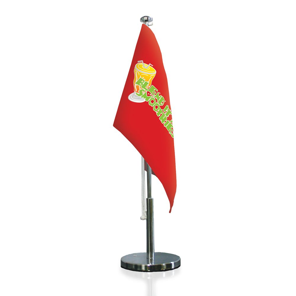 GEORGIA NEW TABLE FLAG SET of 3 flags and base 