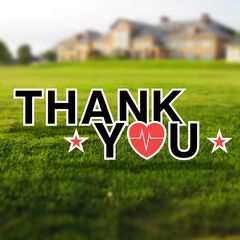 Thank You Healthcare Workers Yard Letters
