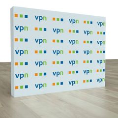 Fabric pop up straight display