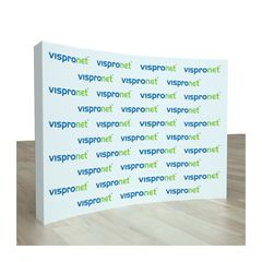 Fabric pop up curved display