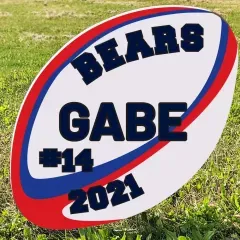 Rugby yard sign