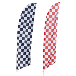 Checkered Feather Flag Kit