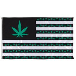 American flag with weed design