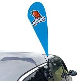 Car flag with suction cup mount