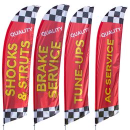 Parking Full Curve Windless Swooper Advertising Flag Event Parking Lot Here