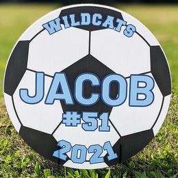 Soccer personalized yard sign