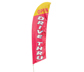 Drive Thru Open Feather Flag Kit