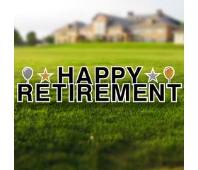 Happy Retirement Yard Letters