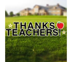 Thanks Teachers Yard Letters