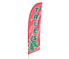 Christmas Trees Feather Flag