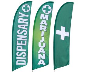 Marijuana Dispensary Feather Flag