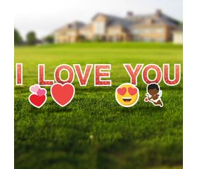 I Love You Yard Letters