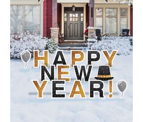 Happy New Year Yard Letter Set