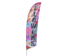 Flowers feather flag