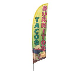Taco burrito feather flag