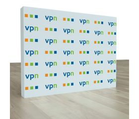 Fabric pop up straight display