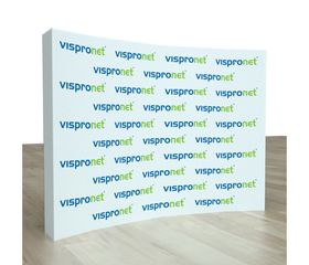 Fabric pop up curved display