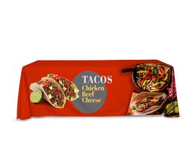 Custom tablecloth with food theme