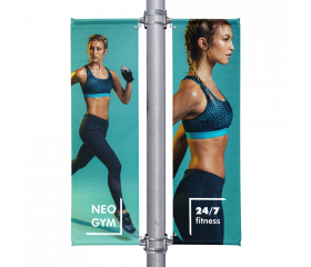 Fully printed street pole banners