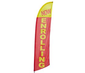 Now enrolling feather flags