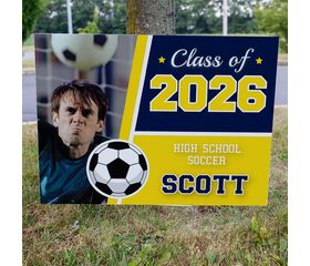 Soccer Yard Sign with Photo