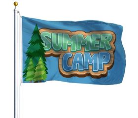 Custom flag with summer camp design