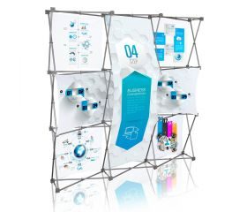 Stretch Panel Pop Up Booth 7.4ft x 7.4ft - 3311