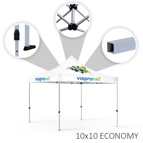 Our 10 x 20 stock event tent, offered in the Economy style