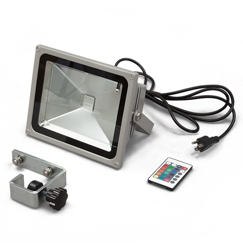 Silver 30W RGB LED Flood Light with Bracket