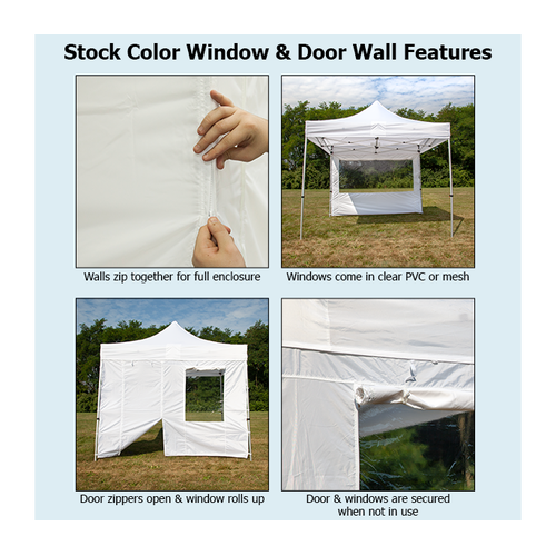 Stock color walls with windows and door features