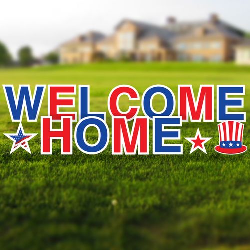 Welcome Home Military Yard Letters Set