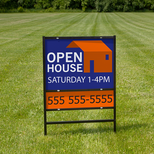24in x 18in real estate signs can be ordered with rider (shown) or without