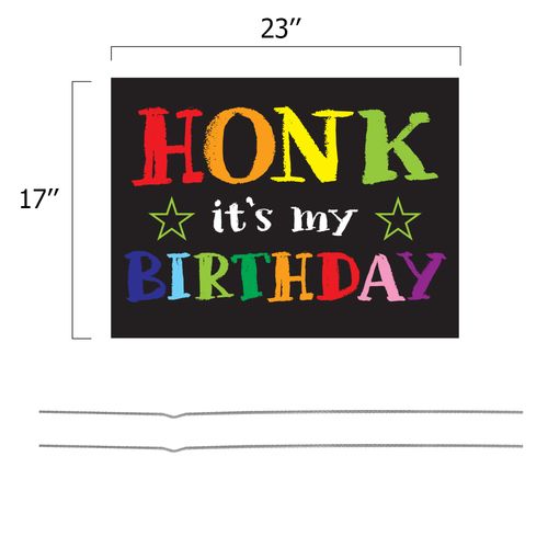 Measurements of honk for birthday signs