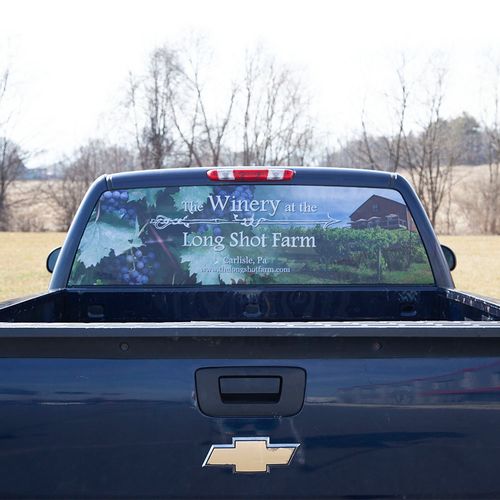 Rear Window Stickers are a great way to catch other driver's attention when on the road
