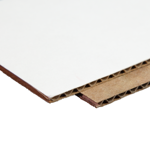 Example of kraft and white materials