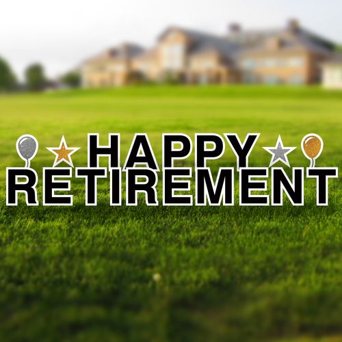 Happy Retirement Yard Letters