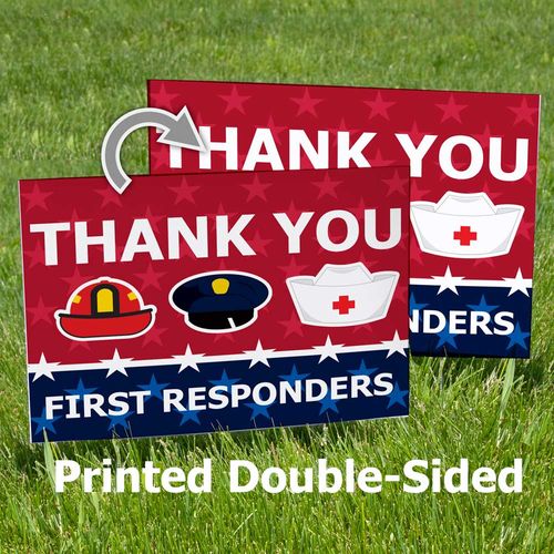 Thank You First Responders Sign