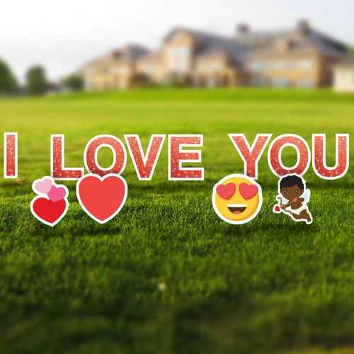 I Love You Yard Letters