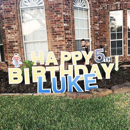 Happy Birthday Yard Signs with Name