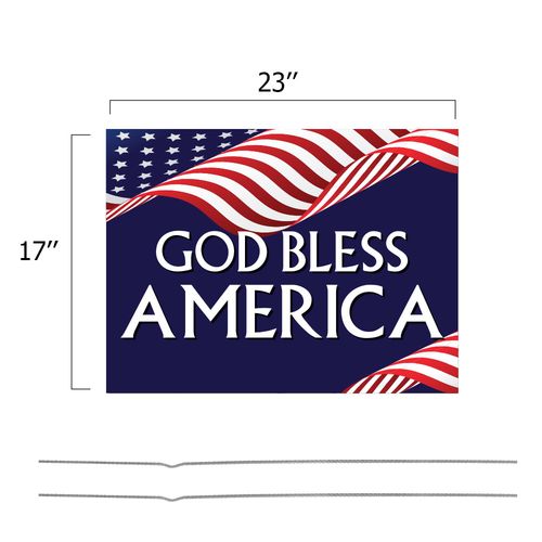 God Bless America Yard Sign Dimensions