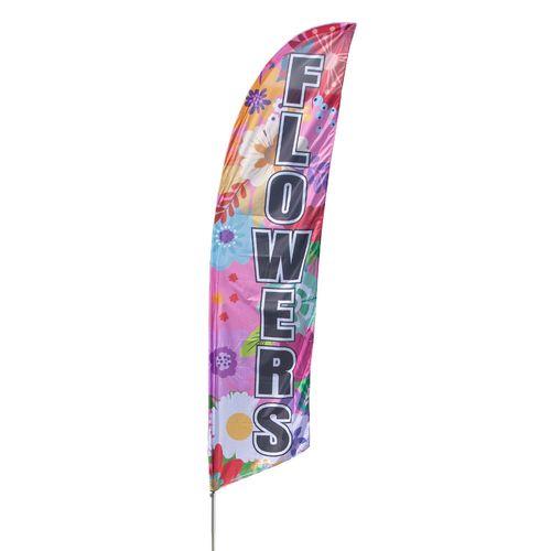 Flowers feather flag